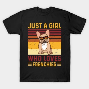 Just A Girl Who Loves FrenchiesT shirt For Women T-Shirt T-Shirt